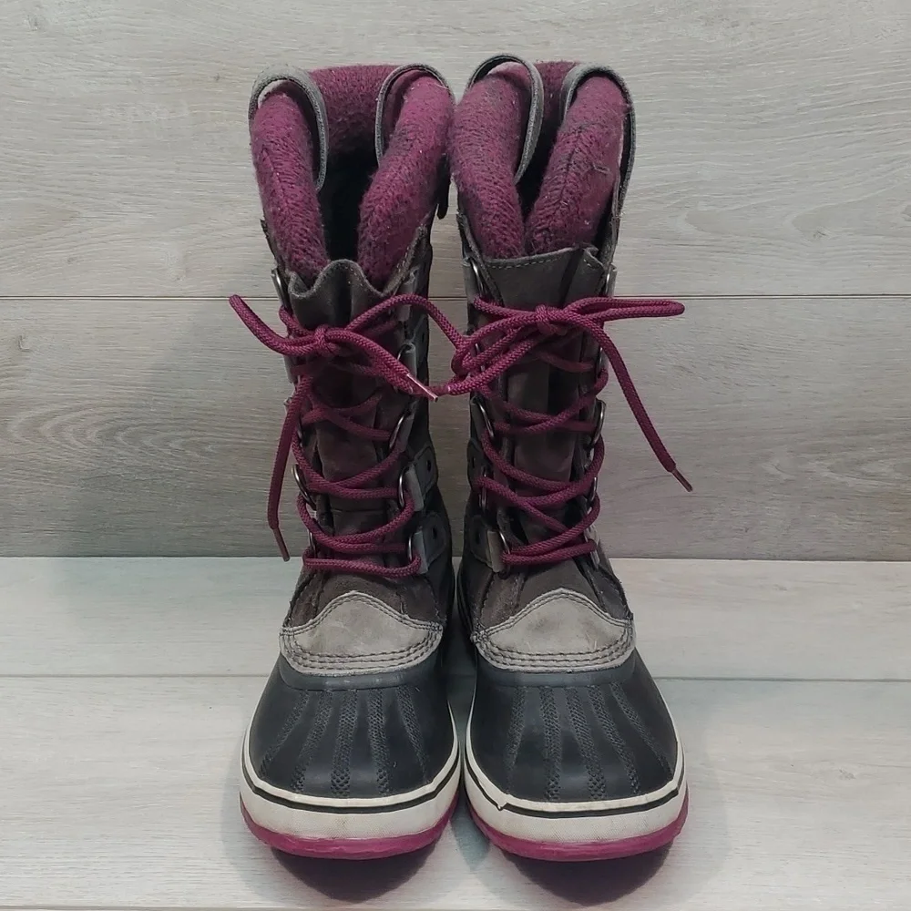 Sorel Women Joan Of Artic Tall Duck Rubber Waterproof Boots shoes sz 7.5